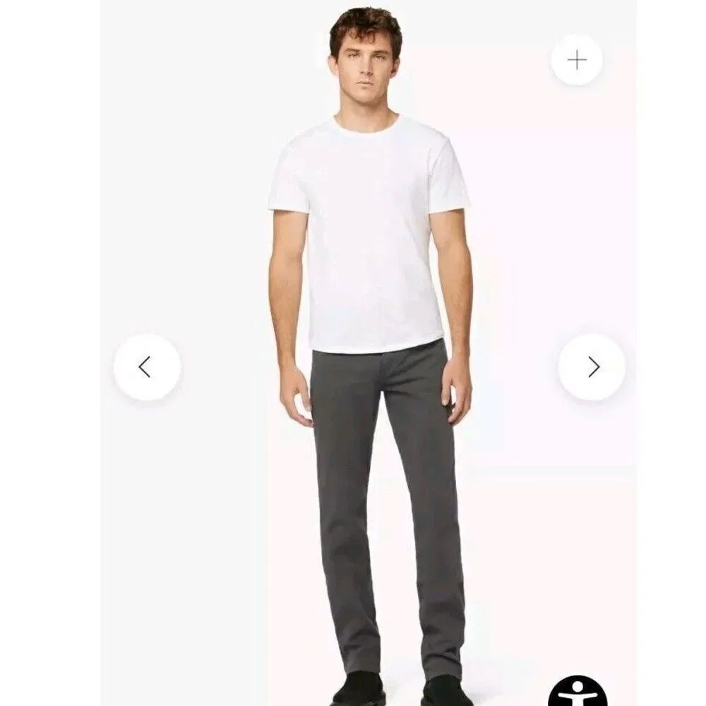 Joe's Jeans Men 34x33 Gray  Classic Slim Fit Stretch Cotton Pants Casual